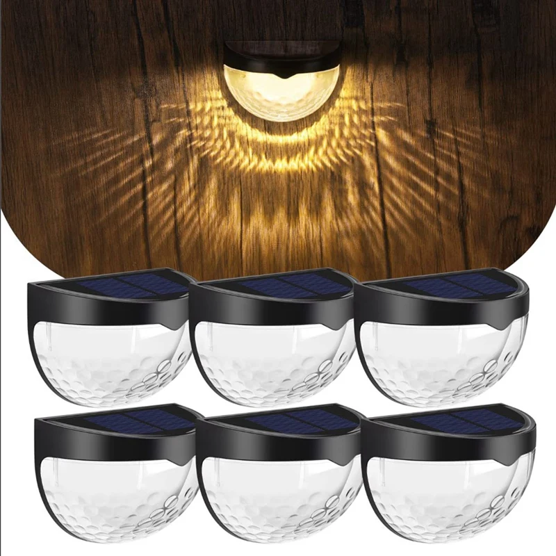 6 Pcs Solar Wall Light 6LED Fence Lights Outdoor Lights For Garden Balcony Step Light Solar-Warm Light
6 Pcs Solar Wall Light 6LED Fence Lights Outdoor Lights For Garden Balcony Step Light Solar-Warm Light