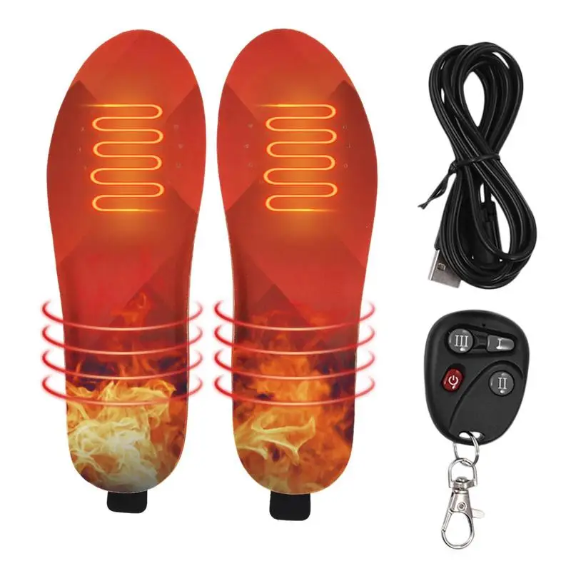 

USB Heated Shoe Insoles Electric Foot Warming Pad Feet Warmer Sock Pad Mat Winter Outdoor Sports Heating Insole Winter Warm