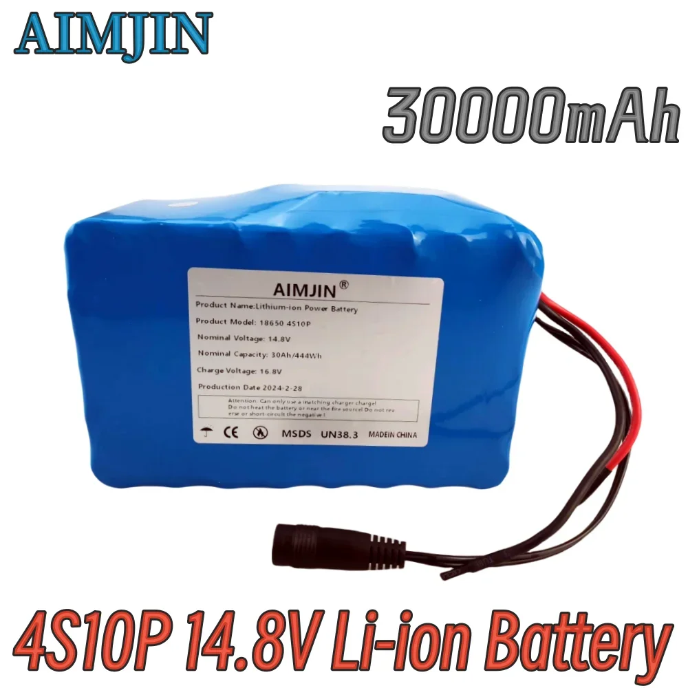 4S10P 16.8V 30Ah 444Wh 14.4V 14.8V Lithium Battery Pack with 50A BMS for Inverter Smart Robot High-power Equipment Etc
4S10P 16.8V 30Ah 444Wh 14.4V 14.8V Lithium Battery Pack with 50A BMS for Inverter Smart Robot High-power Equipment Etc