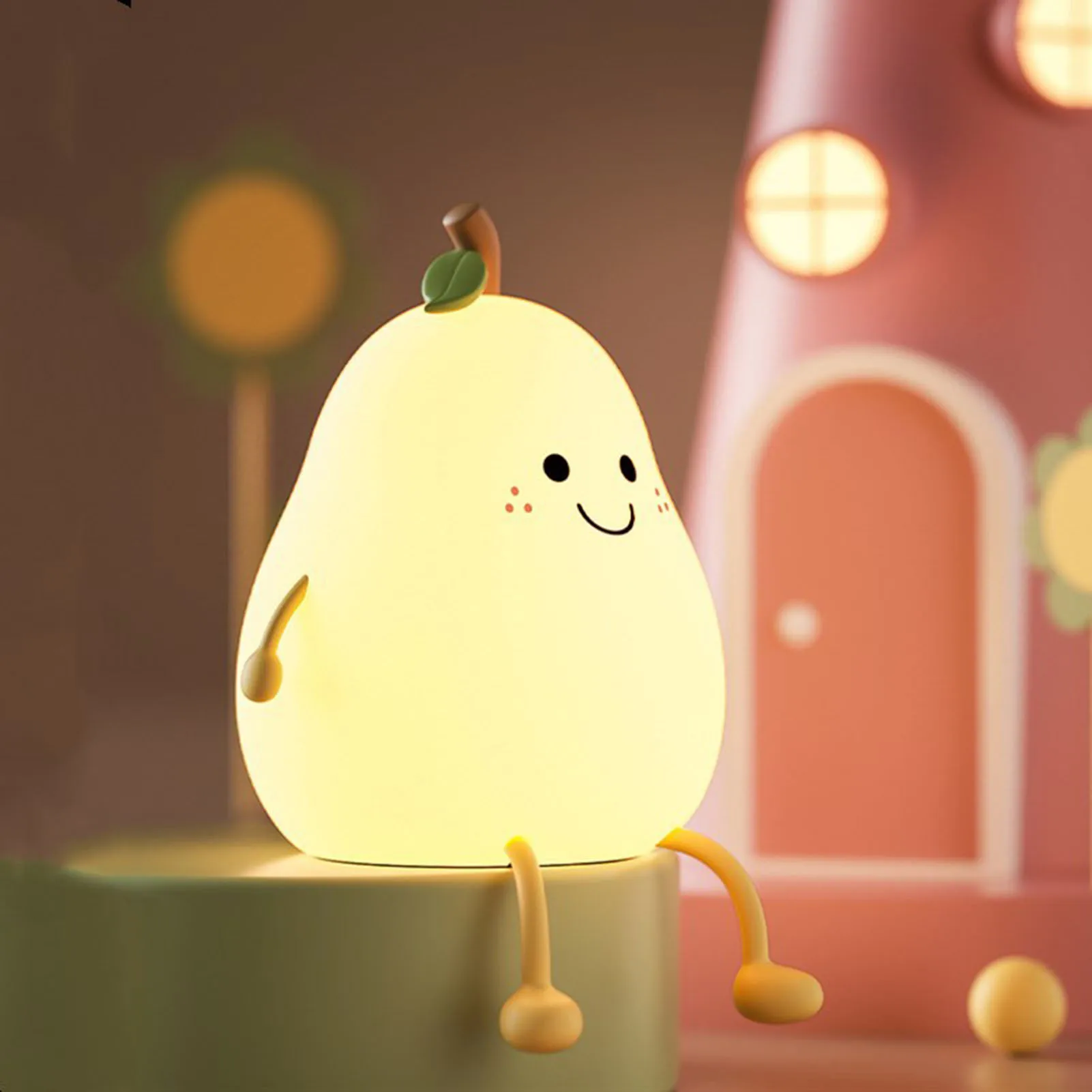 LED Silicone Cartoon Pear Lamp For Home Decor USB Rechargeable Touch Colorful Gift Sleep Creative Bedroom night light
LED Silicone Cartoon Pear Lamp For Home Decor USB Rechargeable Touch Colorful Gift Sleep Creative Bedroom night light
