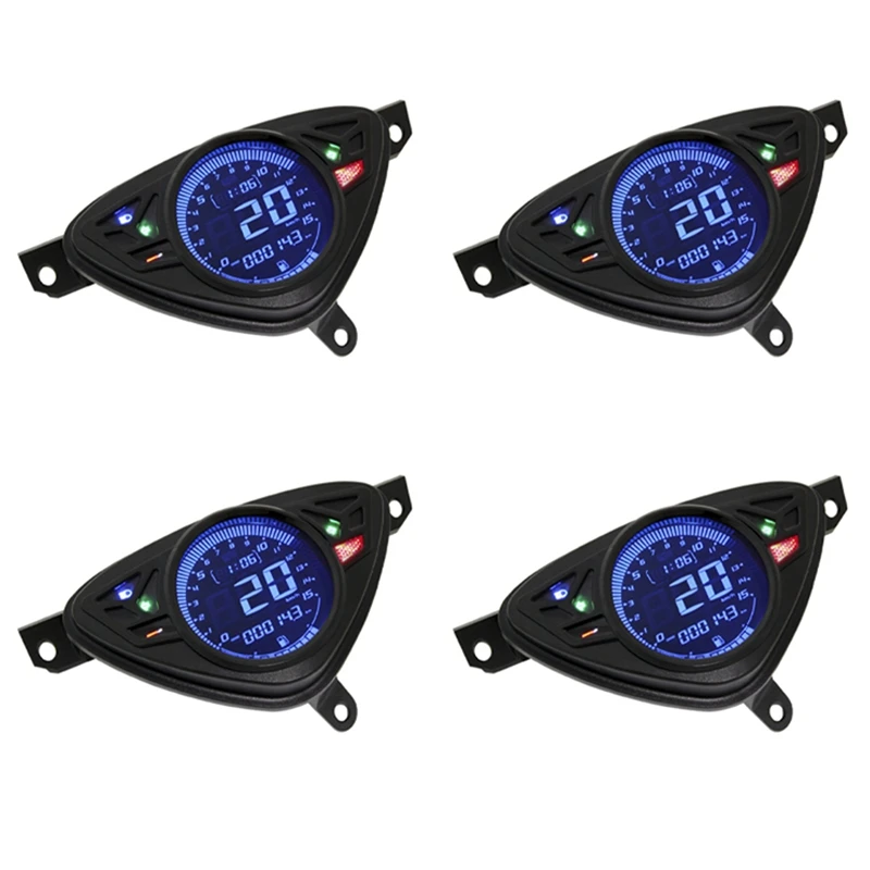 

4X Motorcycle Speed Meter With Color LCD Temperature Oil Gauge Adjustable Odometer For Yamaha Mio