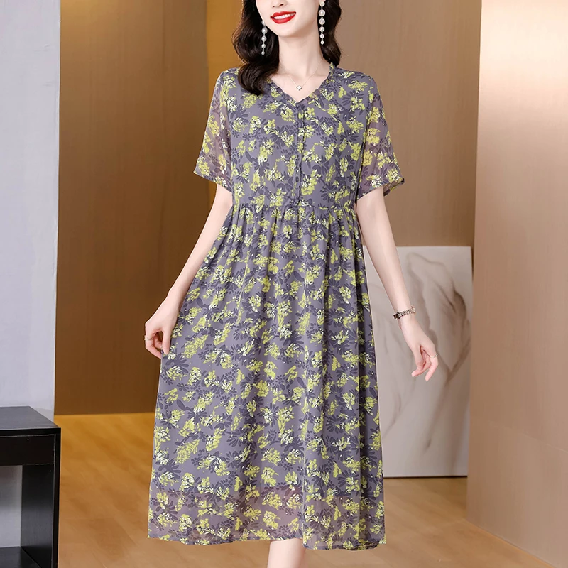 2024 Fashion Flower V-Neck Midi Chic Dress Spring Summer Short Sleeve Casual Dress Women Korean Elegant Bodycon Night Vestidos
2024 Fashion Flower V-Neck Midi Chic Dress Spring Summer Short Sleeve Casual Dress Women Korean Elegant Bodycon Night Vestidos