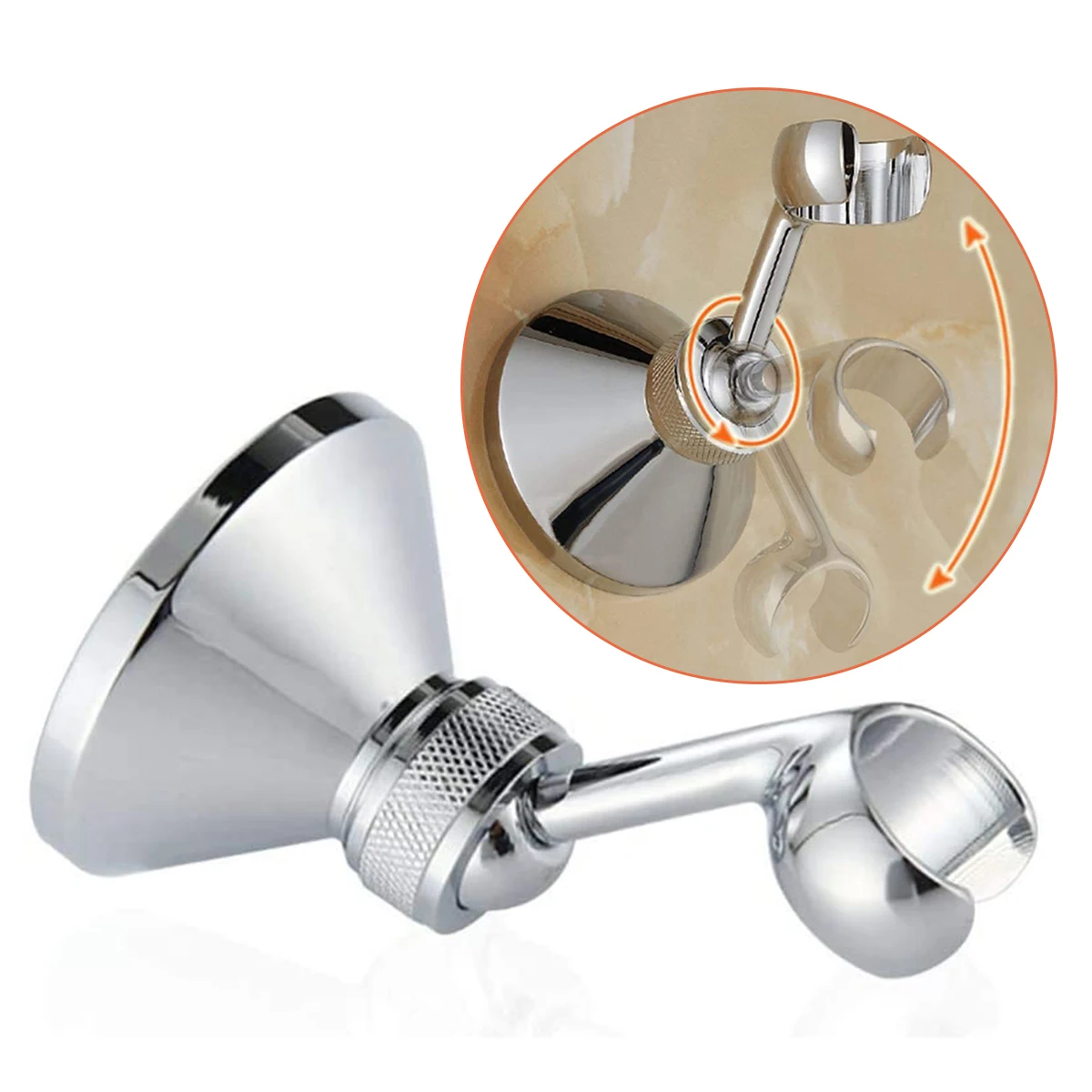 Shower Head Holder Universal Adjustable Swivel Shower Hose Handset Wall Mounted Bracket Holder Chrome Brass Fixed Wall Base
Shower Head Holder Universal Adjustable Swivel Shower Hose Handset Wall Mounted Bracket Holder Chrome Brass Fixed Wall Base