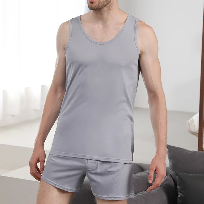 

1PCS Men's Gym Tank Tops Men Fitness Summer 100% Cotton Singlets Vest Male Sleeveless T-Shirt Tops Leisure Undershirt Clothing
