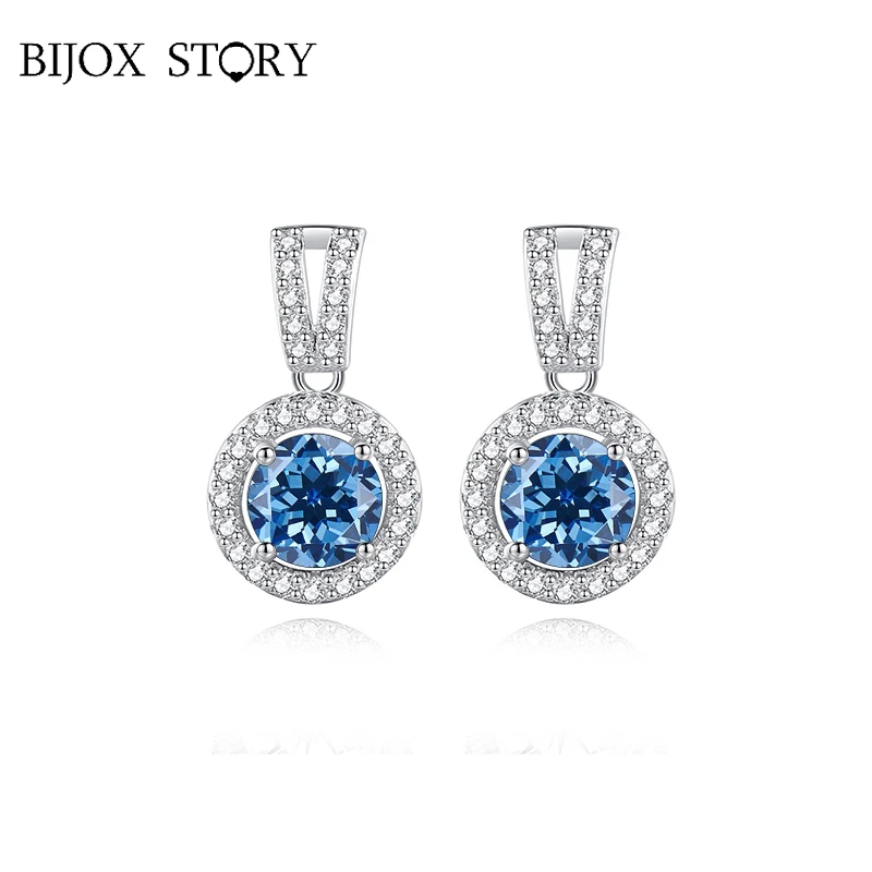 

Moissanite Drop Earrings 925 Silver Women Luxury Real GRA I Ct Bridal Wedding Engagement Earing Fine Jewelry Free Shipping