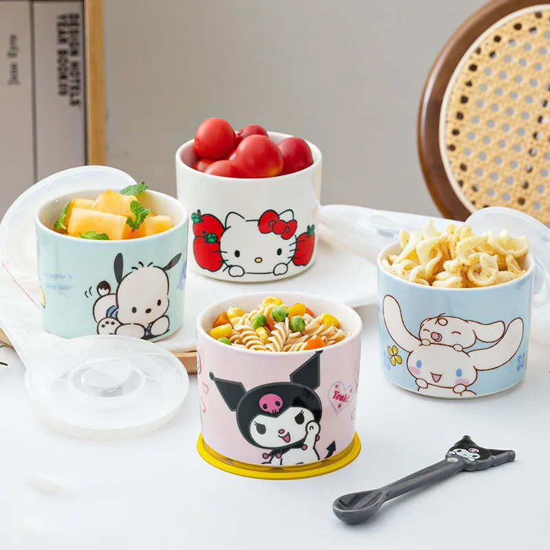 Sanrio Fresh Preservation Bowl with Cover Ceramic Bowl Household Lunch Box Small Office Workers High Face Value Bento Box
Sanrio Fresh Preservation Bowl with Cover Ceramic Bowl Household Lunch Box Small Office Workers High Face Value Bento Box