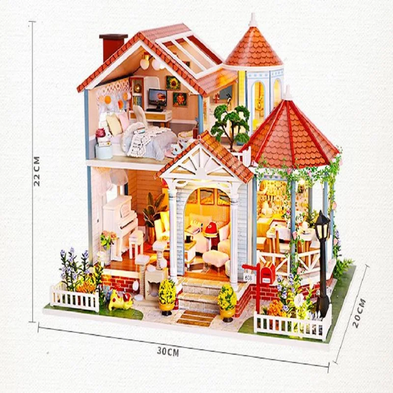 Toys & Hobbies DIY Wooden Dollhouse with Resin Miniatures Music Box Leds Creative Gift for Children Villa "Coloured Glaze Time"
Toys & Hobbies DIY Wooden Dollhouse with Resin Miniatures Music Box Leds Creative Gift for Children Villa "Coloured Glaze Time"
