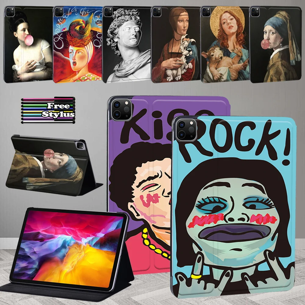 Tablet Case for Apple IPad Air 4 2020 10.9"/Air 3 10.5"/Air 2/Air 1 Shockproof Funny Painting Pu Leather Stand Cover+Stylus 
Tablet Case for Apple IPad Air 4 2020 10.9"/Air 3 10.5"/Air 2/Air 1 Shockproof Funny Painting Pu Leather Stand Cover+Stylus