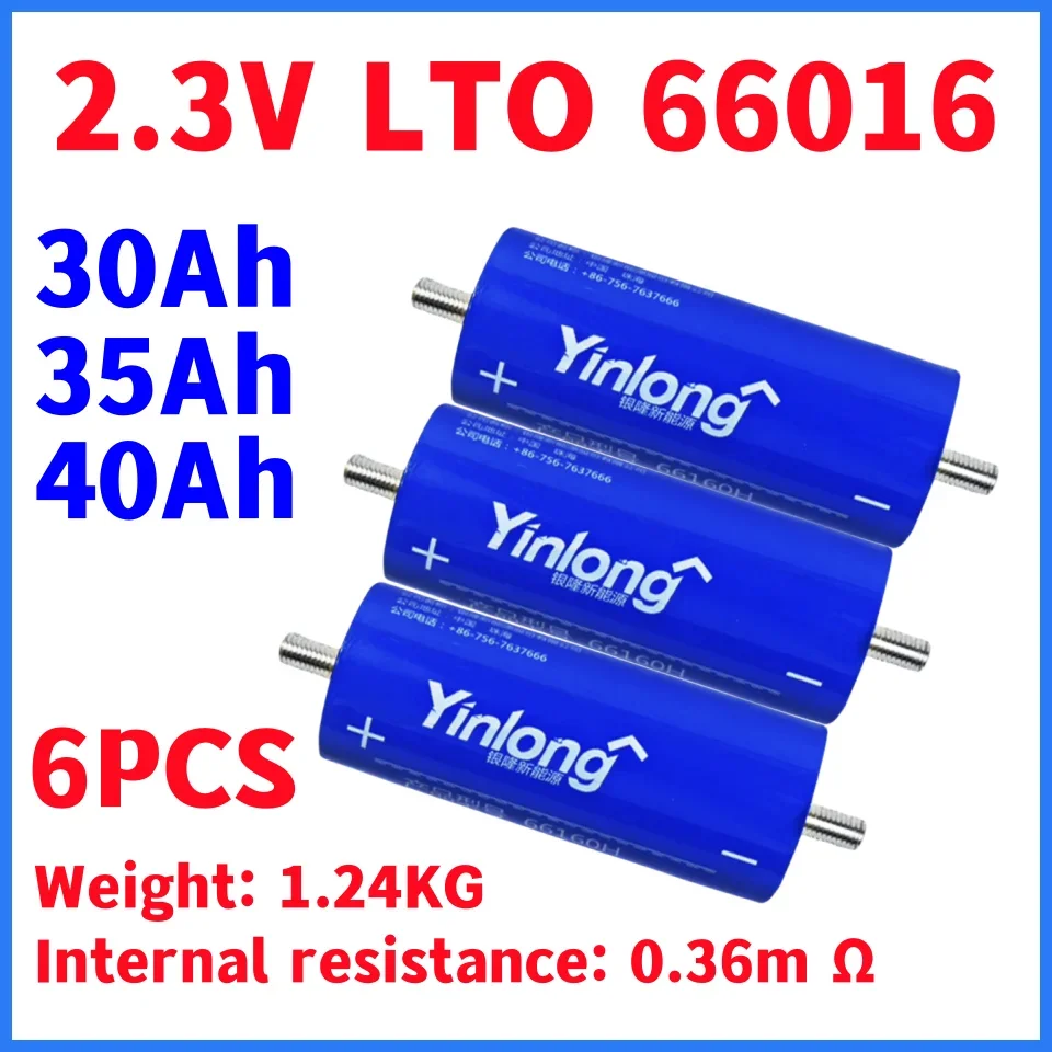 Brand New 6pcs 40AH 35AH 30AH Lithium Titanate Battery LTO 66160 2.3V 10C Discharge Cells for EV Solar System Storage BatteryUPS
Brand New 6pcs 40AH 35AH 30AH Lithium Titanate Battery LTO 66160 2.3V 10C Discharge Cells for EV Solar System Storage BatteryUPS