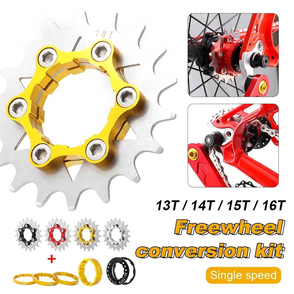 MUQZI Single Speed Conversion Kit Single Speed Cassette Cog 13T 14T 15T 16T 7-10 Speed MTB Freewheel Bike Sprocket Accessories
MUQZI Single Speed Conversion Kit Single Speed Cassette Cog 13T 14T 15T 16T 7-10 Speed MTB Freewheel Bike Sprocket Accessories