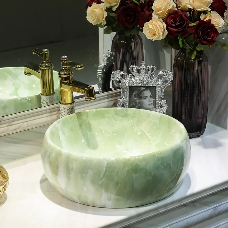 

The product can be customized.Countertop basin round art marble washbasin toilet washbasin ceramic washbasin countertop