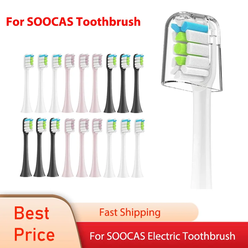 Replacement Brush Heads For Xiaomi SOOCAS X3 X5 X3U X1 V1 V2 SOOCARE Head Bristle Sonic Electric Nozzles with Anti-dust Cap
Replacement Brush Heads For Xiaomi SOOCAS X3 X5 X3U X1 V1 V2 SOOCARE Head Bristle Sonic Electric Nozzles with Anti-dust Cap