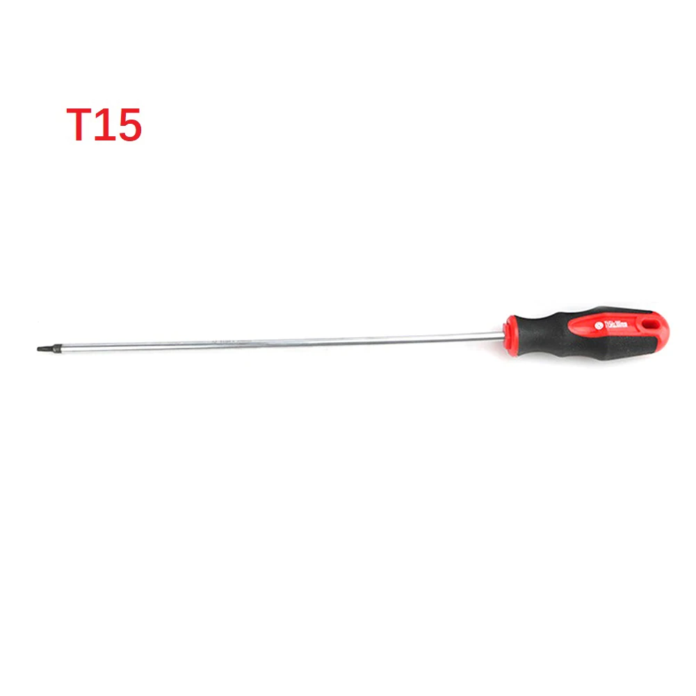 

1pc Magnetic Torx Bit Screwdriver 400mm Extra Long Screw Drive Home Repair Hand Tools With Hole T15/T20/T25/T27/T30