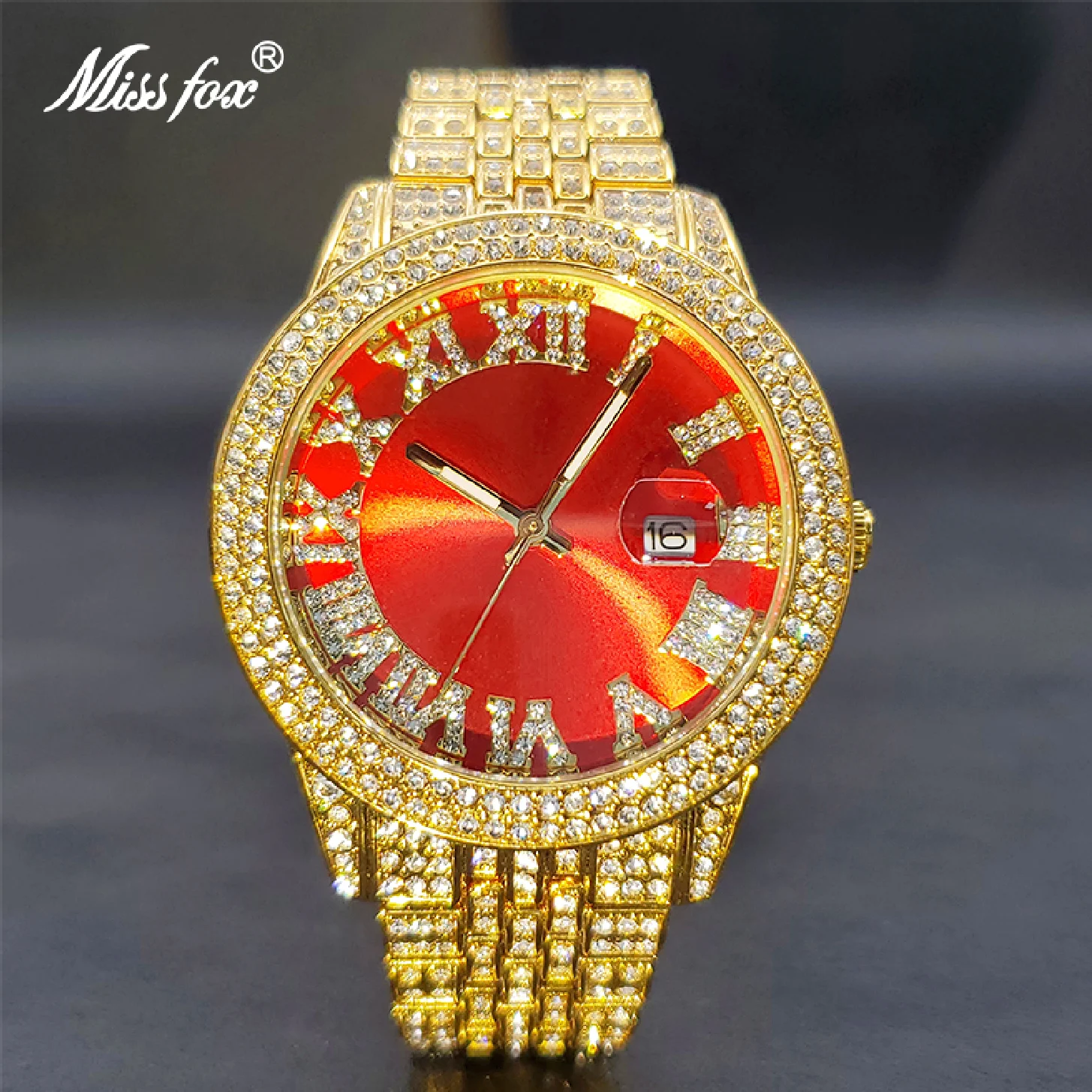 New Ladies Watch Charming Moissanite Red Watches Waterproof Stainless Steel Bling Bracelet Evening Dress Quartz Wristwatches
New Ladies Watch Charming Moissanite Red Watches Waterproof Stainless Steel Bling Bracelet Evening Dress Quartz Wristwatches