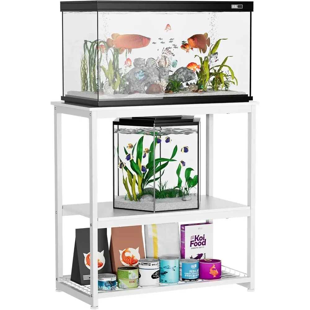 

Three Tier Fish Tank Stand With Storage Basket Aquarium for Fish Tanks and Aquariums Accessories Fishbowl Mini Small Aquatic Pet
