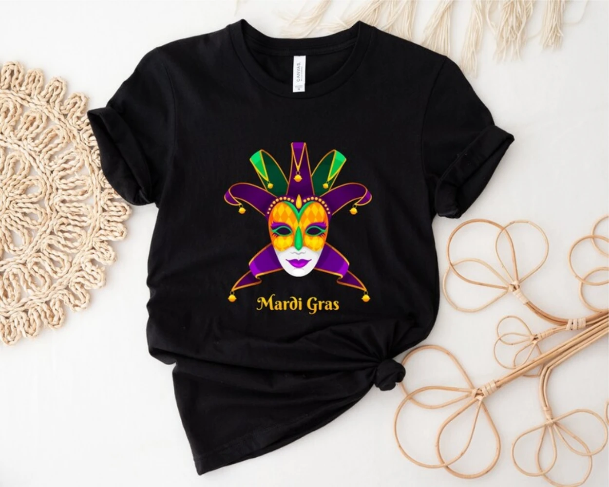 

New Orleans Tee Cute Funny Mardi Gras Carnival Party Lover Shirt Louisiana Fat Tuesday Gift Mardi Gras Attire Jester Mask TShirt