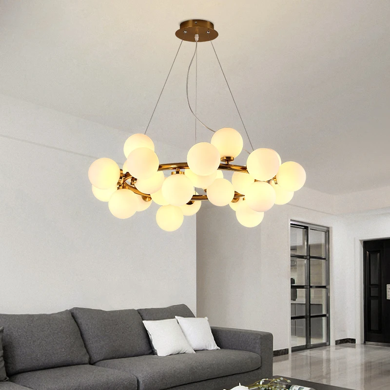 Nordic Round chandelier Glass Ball Chandeliers Restaurant Bar Kitchen Living room ring scandinavian lamp fixtures
Nordic Round chandelier Glass Ball Chandeliers Restaurant Bar Kitchen Living room ring scandinavian lamp fixtures