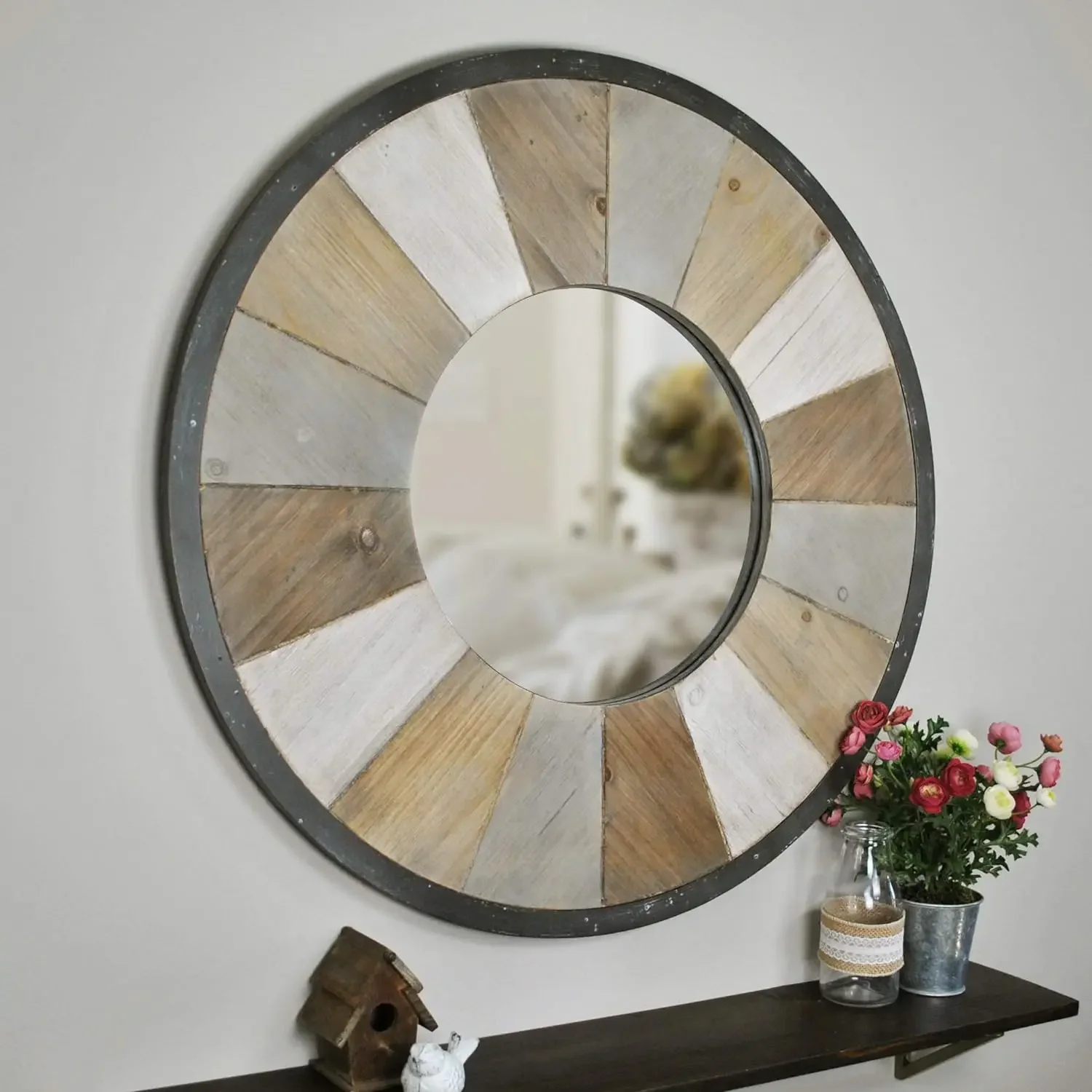 & Co. Brown Mirror, Large Vintage Decor for Bedroom and Bathroom Vanity, Wood, Farmhouse, 31.5 inches
& Co. Brown Mirror, Large Vintage Decor for Bedroom and Bathroom Vanity, Wood, Farmhouse, 31.5 inches