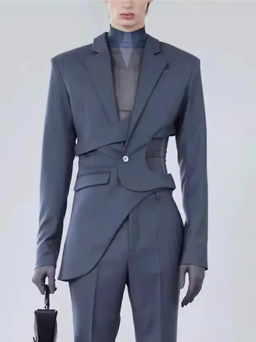 Women Suits 1 Piece Blazer Irregular Hem Fashion Jacket Casual Street Wear Hot Girl Coat Fall Sexy Hollow Outfit
Women Suits 1 Piece Blazer Irregular Hem Fashion Jacket Casual Street Wear Hot Girl Coat Fall Sexy Hollow Outfit