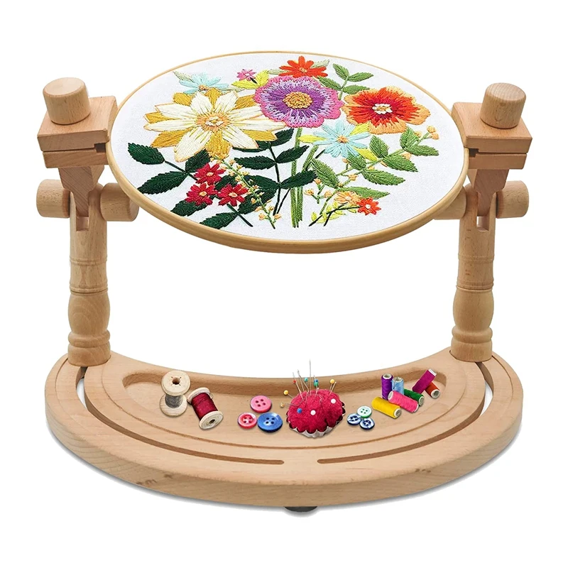 Adjustable Embroidery Stand, Wooden Cross Stitch Hoop Stand Holder,Desktop 360° Rotating Embroidery Kit Lap Frame
Adjustable Embroidery Stand, Wooden Cross Stitch Hoop Stand Holder,Desktop 360° Rotating Embroidery Kit Lap Frame