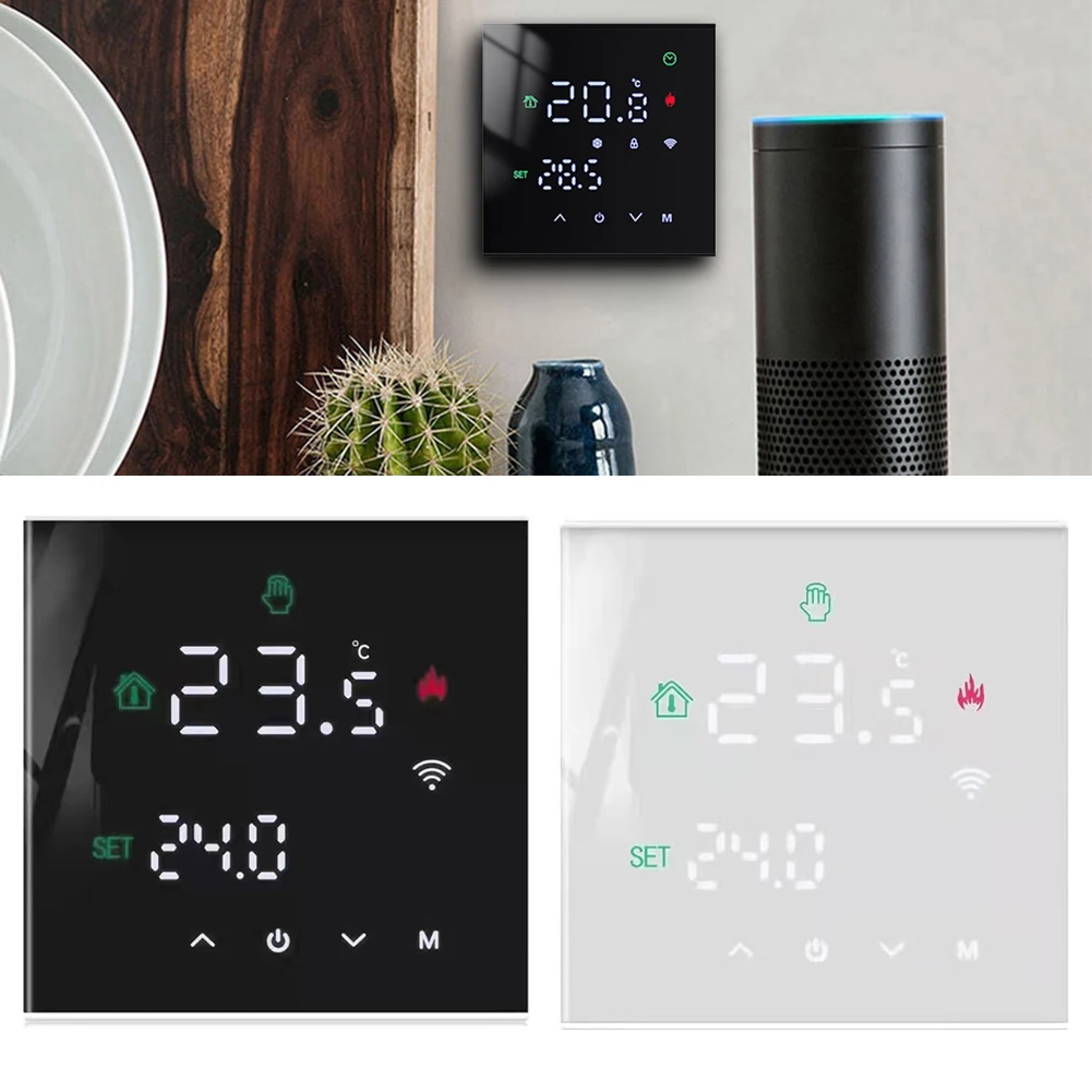 LCD Touch Screen Thermostat For Tuya WiFi Mobile Phone Remote Control Home Office Smart Temperature Remote Controller
LCD Touch Screen Thermostat For Tuya WiFi Mobile Phone Remote Control Home Office Smart Temperature Remote Controller