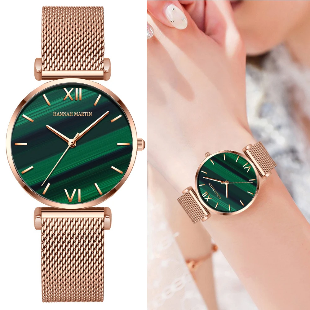 Elegant Women's Quartz Watche Japanese Movement Malachite Green Dial Design Waterproof Fashion Luxury Women Watch Bracelet 1 Set
Elegant Women's Quartz Watche Japanese Movement Malachite Green Dial Design Waterproof Fashion Luxury Women Watch Bracelet 1 Set