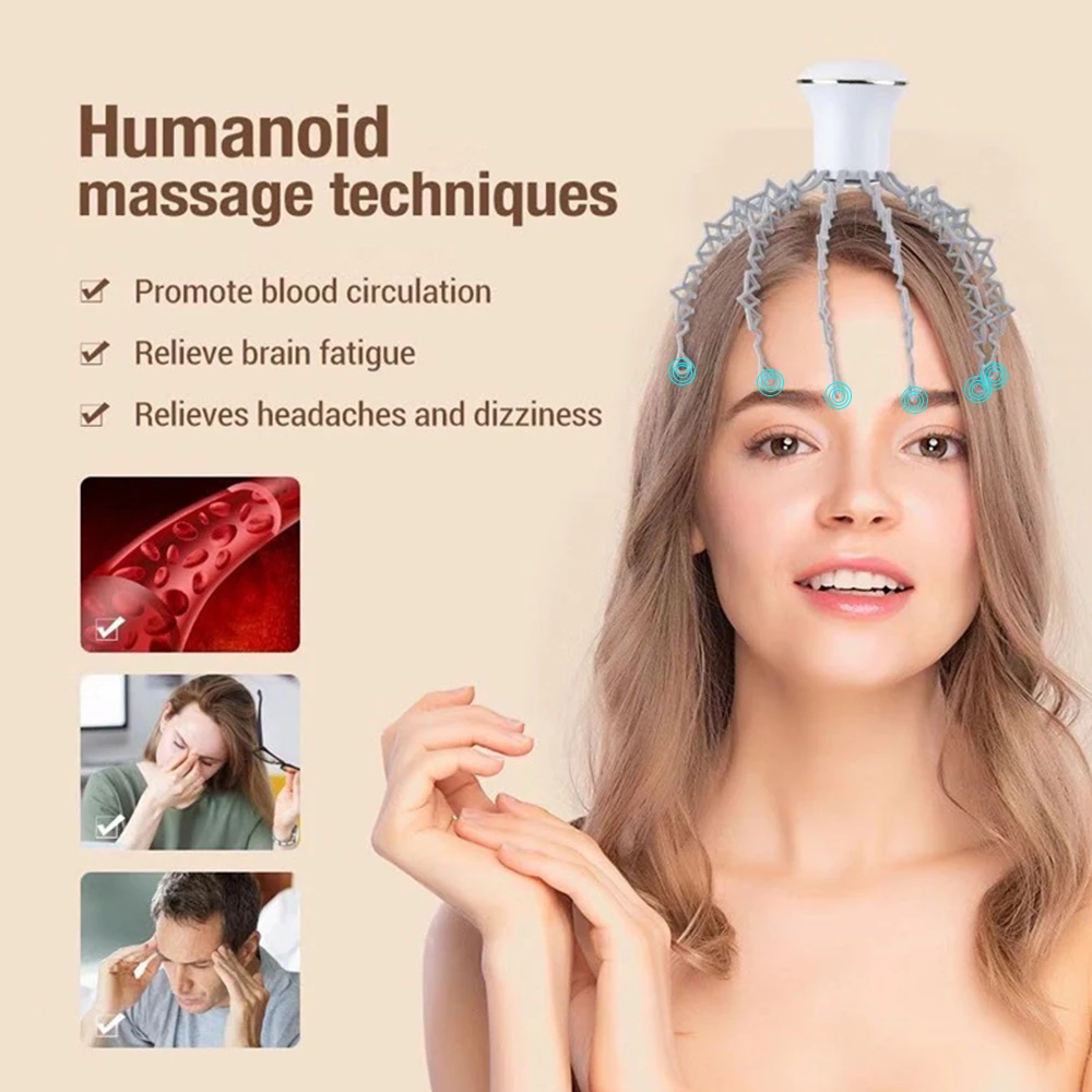 Electric Scalp Massager Vibration Head Massager Red Light Therapy for Relax & Stress Relief Improve Sleep Fatigue Relax 
Electric Scalp Massager Vibration Head Massager Red Light Therapy for Relax & Stress Relief Improve Sleep Fatigue Relax