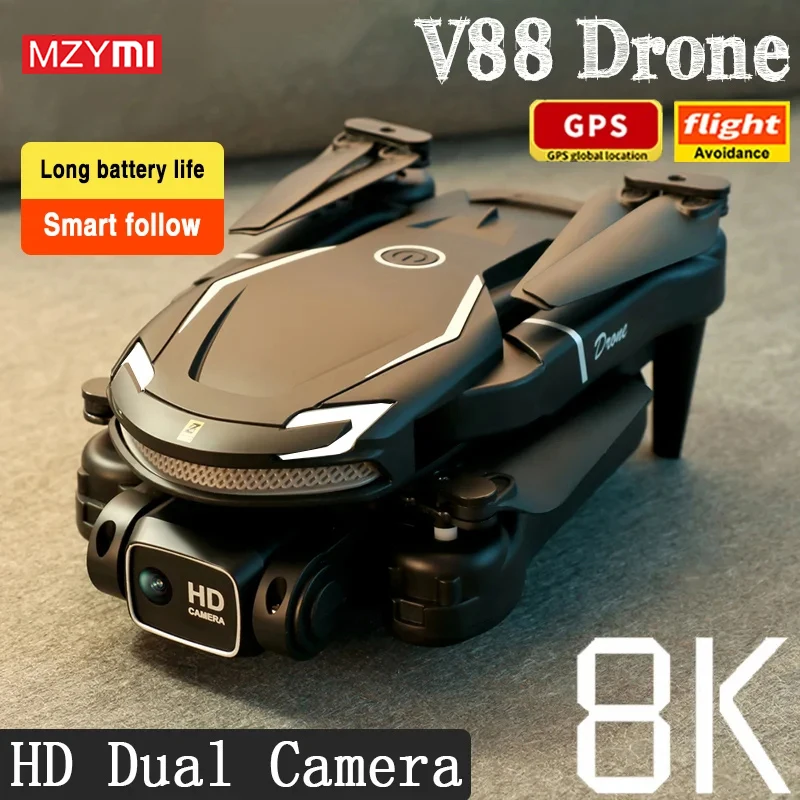 MZYMI V88 Drone 8K Professional HD Aerial Dual-Camera 5G GPS Obstacle Avoidance Drone Quadcopter Toy UAV 9000M Free shipping
MZYMI V88 Drone 8K Professional HD Aerial Dual-Camera 5G GPS Obstacle Avoidance Drone Quadcopter Toy UAV 9000M Free shipping