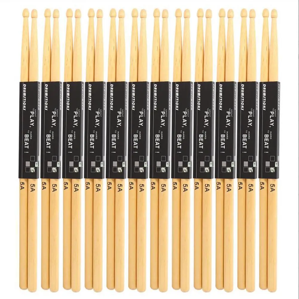 

12 Pairs Drum Sticks 5A / 7A Drumsticks Professional Practice Playing Musical Instrument Accessories