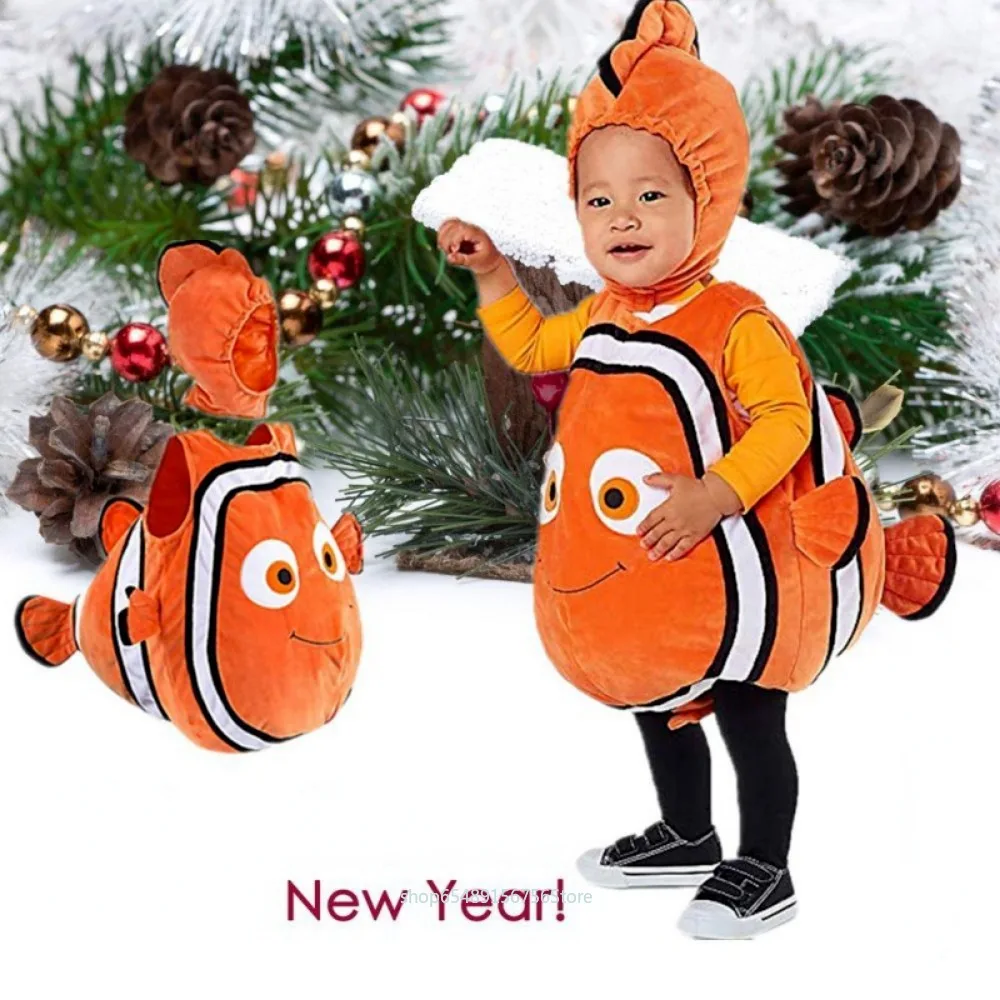 

Disney Finding Nemo Children Jumpsuit Clownfish Cosplay Costume Nemo Newborn Baby Kids Clothing Halloween Christmas Party Gift