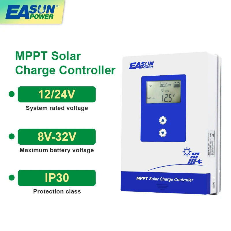 EASUN MPPT Solar Charger Controller 40A 30A 20A 12V 24V Solar Panel Regulator LCD Display Various Load Control Modes Support Li
EASUN MPPT Solar Charger Controller 40A 30A 20A 12V 24V Solar Panel Regulator LCD Display Various Load Control Modes Support Li