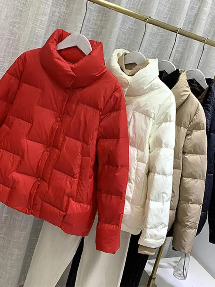 Autumn Coat Women Light Down Jacket Simple Casual Solid Color Stand Collar Short Puffer Coat Female Fashion Outwear
Autumn Coat Women Light Down Jacket Simple Casual Solid Color Stand Collar Short Puffer Coat Female Fashion Outwear