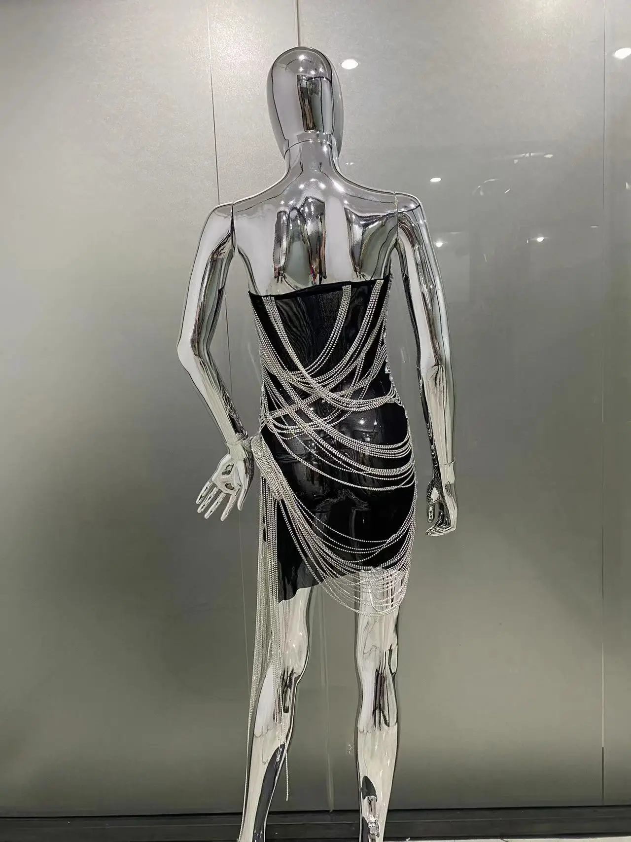 Customized New Arrival Women Sexy Strapless Mesh See Through Bodycon Mini Dress Diamond Chain Fashion Birthday Party Performance 8 Mallzona S77a7f746c9834f56a6746138a6c8017bs Customized New Arrival Women Sexy Strapless Mesh See Through Bodycon Mini Dress Diamond Chain Fashion Birthday Party Performance Mallzona