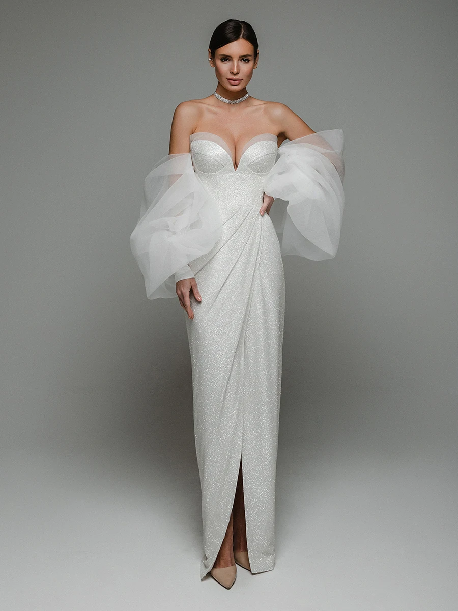 Top Quality White Color Women Puff Sleeve Sexy Strapless Bodycon Long Dress Wedding Dress Fashion Evening Party Dress
Top Quality White Color Women Puff Sleeve Sexy Strapless Bodycon Long Dress Wedding Dress Fashion Evening Party Dress