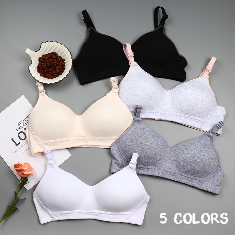 

Cotton Teenage Girl Underwear Students trainin Push Up Lingerie Bralette For Puberty Young Girls 18 Yers Old Girl Small Bras