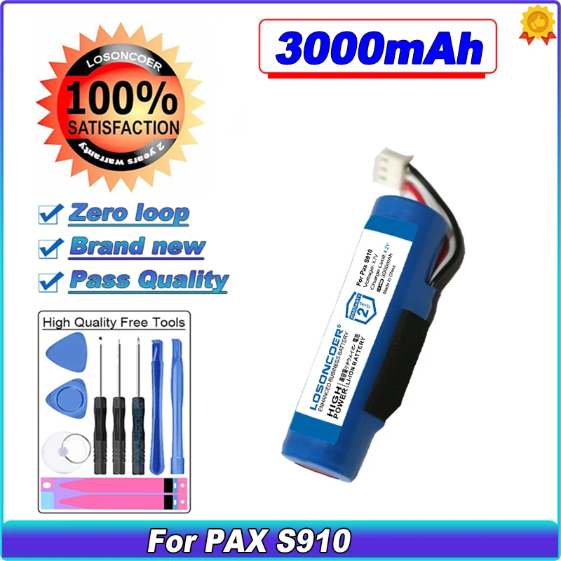 Is486 3000mAh Battery For Applicable To Baifu S910 QR68 QR65 AXS910 Card Reader Pax Lithium Battery Is486 POS Wireless
Is486 3000mAh Battery For Applicable To Baifu S910 QR68 QR65 AXS910 Card Reader Pax Lithium Battery Is486 POS Wireless