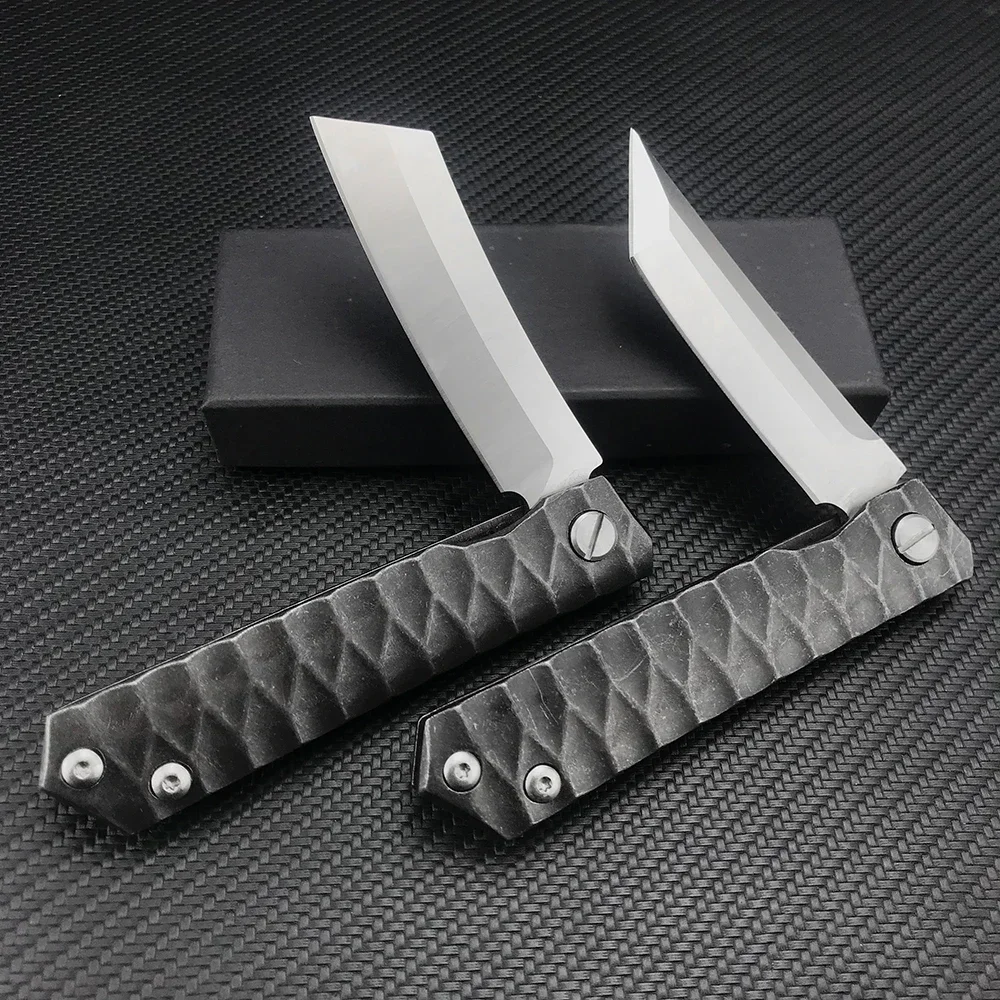 

Outdoor Folding Pocket EDC Knives Tanto Blade Combat Defense Stonewash Handle Tactical Hunting Survival Camping Gear Gift