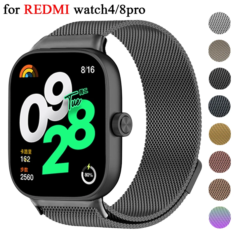 Ремешок из нержавеющей стали для Redmi Watch 4, металлический браслет с магнитной петлей для Xiaomi Mi Band 8 Pro, наручные часы 4
Ремешок из нержавеющей стали для Redmi Watch 4, металлический браслет с магнитной петлей для Xiaomi Mi Band 8 Pro, наручные часы 4