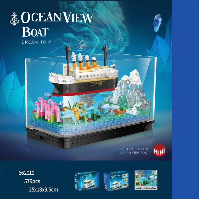 Loz Fishbowl Ocean View Boat Mini Diamond Building Block Creative Titanic Ship Fish Tank Model Brick Toy Collection With Light
Loz Fishbowl Ocean View Boat Mini Diamond Building Block Creative Titanic Ship Fish Tank Model Brick Toy Collection With Light