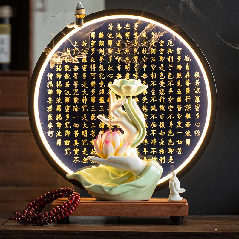 Buddhist Items Lotus Incense Burner Waterfall Agarwood Kit Statue Incense Burner Buddha Statue Fountain Buda Home Decorations
Buddhist Items Lotus Incense Burner Waterfall Agarwood Kit Statue Incense Burner Buddha Statue Fountain Buda Home Decorations