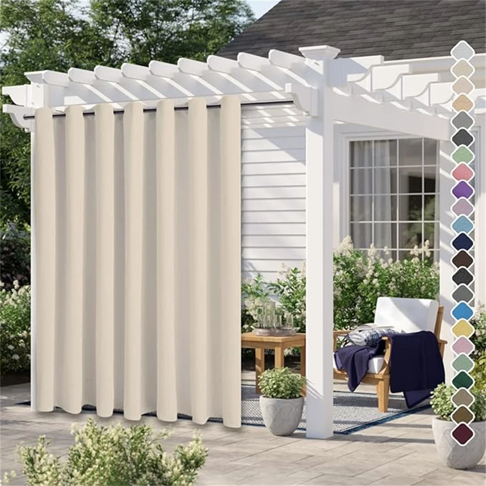 Customized Blackout Waterproof Outdoor Curtain in White UV Protection with Eyelets for Window Living Room Kitchen Garden Balcony
Customized Blackout Waterproof Outdoor Curtain in White UV Protection with Eyelets for Window Living Room Kitchen Garden Balcony