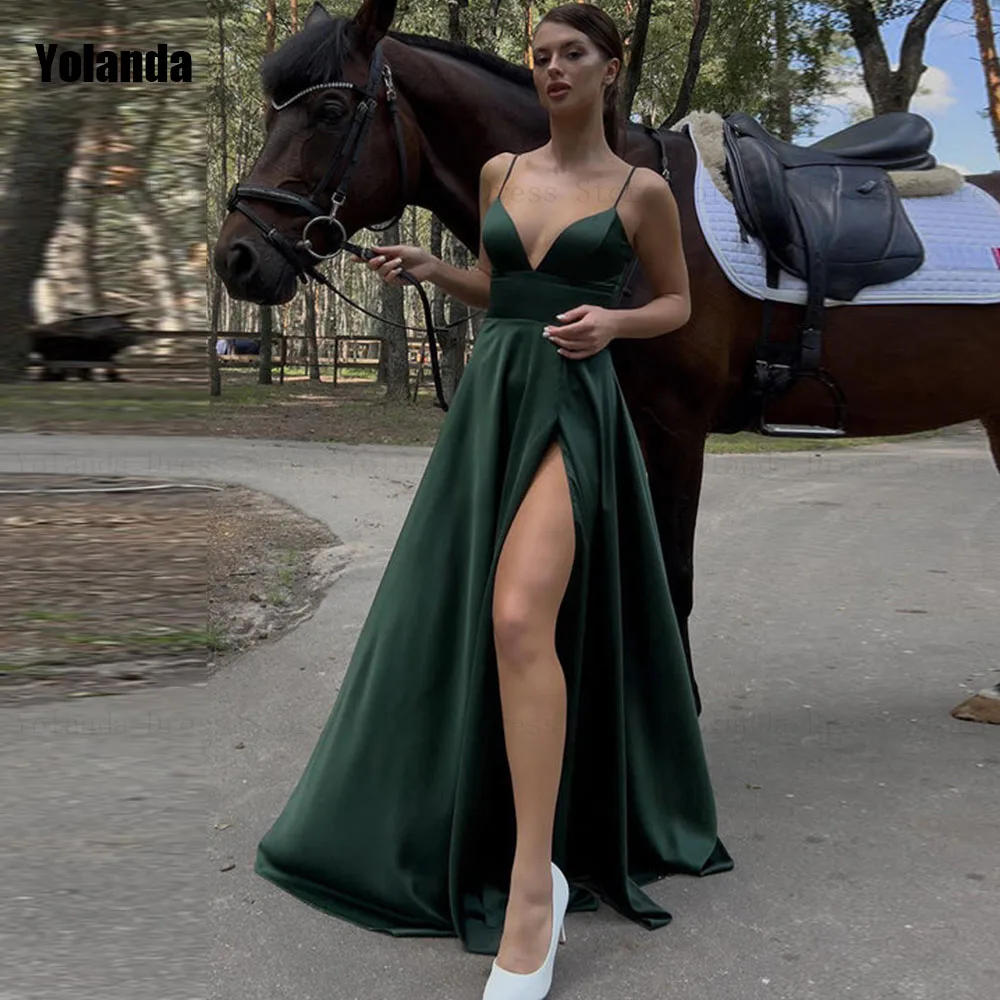 A-line Evening Dresses Spaghetti Strap Draped Pleat Sleeveless Front Split Open Back Party Dress Floor Length Robe de soirée
A-line Evening Dresses Spaghetti Strap Draped Pleat Sleeveless Front Split Open Back Party Dress Floor Length Robe de soirée