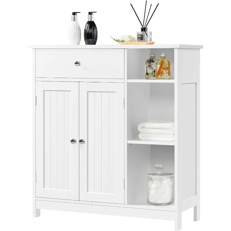 Bathroom Floor Cabinet, Kitchen Freestanding Storage Organizer, Large Side Cabinet with Doors, Drawer & Adjustable Shelves
Bathroom Floor Cabinet, Kitchen Freestanding Storage Organizer, Large Side Cabinet with Doors, Drawer & Adjustable Shelves