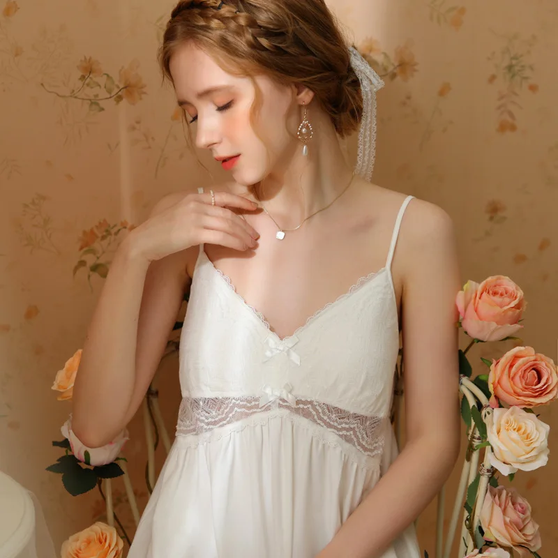 Sweet Cute Princess Sling Backless Nightdress Sexy Spaghetti Strap Cotton Sleepdress Pajamas Nightgowns Sleep Loungewear
Sweet Cute Princess Sling Backless Nightdress Sexy Spaghetti Strap Cotton Sleepdress Pajamas Nightgowns Sleep Loungewear