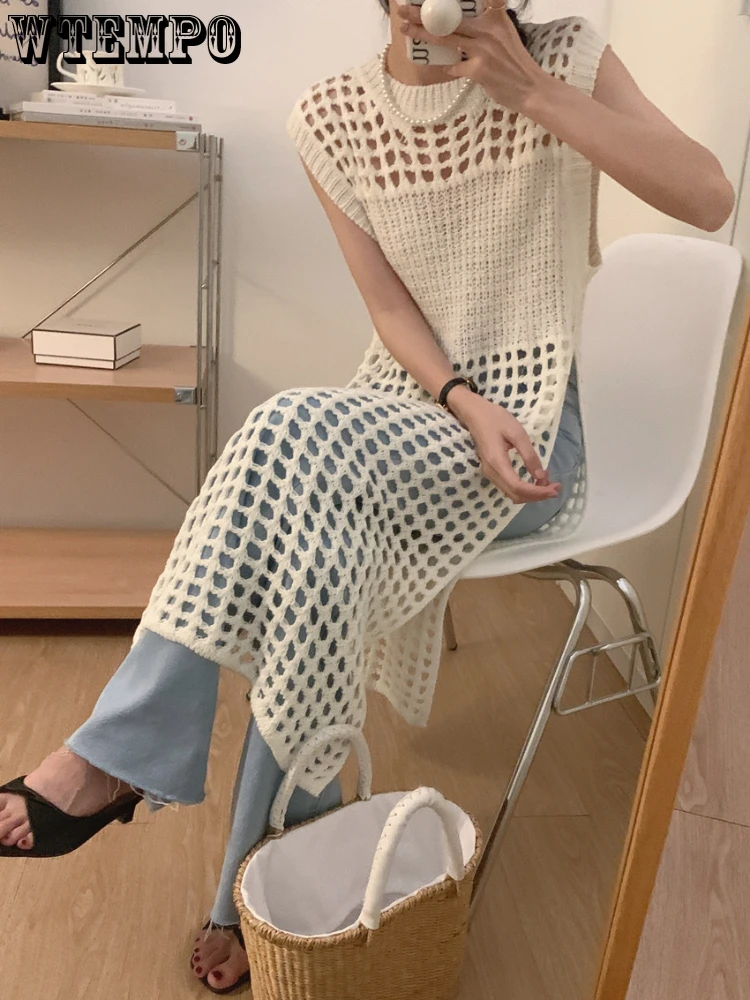 Женское винтажное трикотажное платье на бретелях, Элегантное Длинное платье без рукавов с круглым вырезом и Боковым Разрезом
Женское винтажное трикотажное платье на бретелях, Элегантное Длинное платье без рукавов с круглым вырезом и Боковым Разрезом