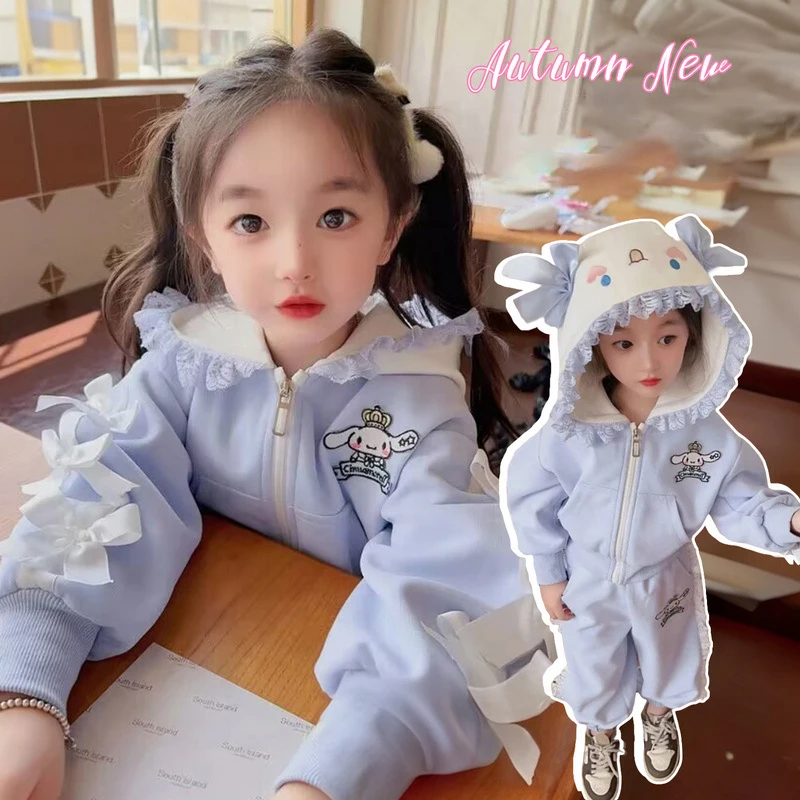 Аниме Sanrio Kawaii Kuromi Cinnamoroll Series детская спортивная одежда модная Свободная Повседневная мультяшная Толстовка Штаны 2 шт. в комплекте
Аниме Sanrio Kawaii Kuromi Cinnamoroll Series детская спортивная одежда модная Свободная Повседневная мультяшная Толстовка Штаны 2 шт. в комплекте