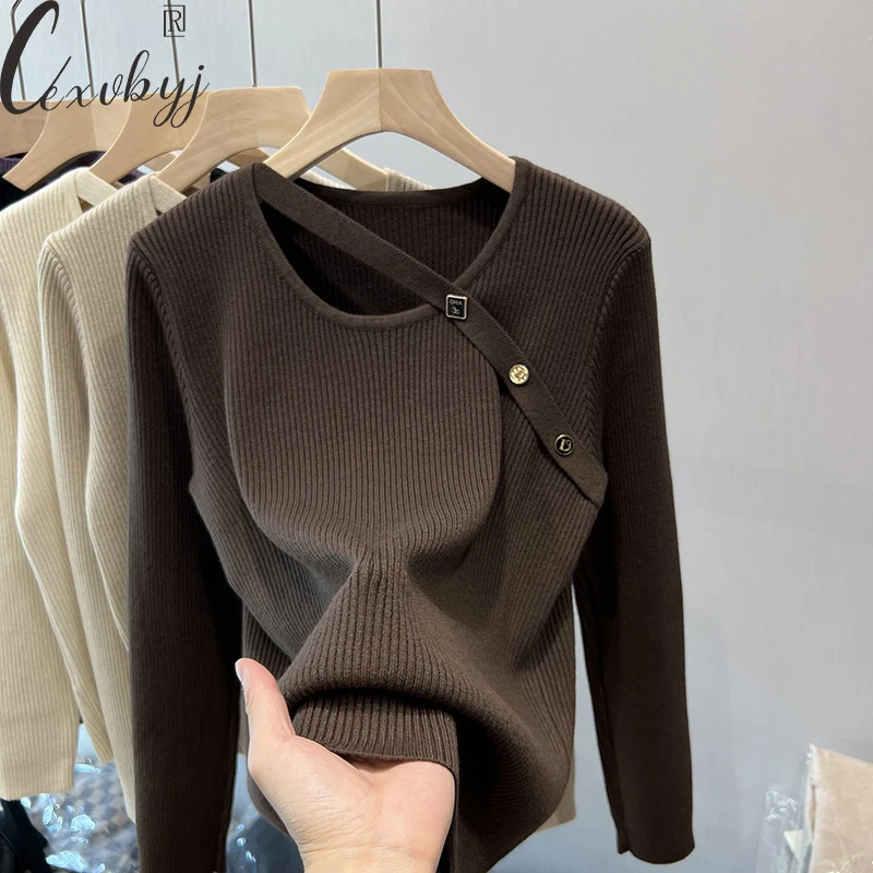Irregular Button Round Neck Korean Sweater Women Fashion Long Sleeve Knitted Pullover Soft Solid Colors Knitwear Sueter Top Y2k
Irregular Button Round Neck Korean Sweater Women Fashion Long Sleeve Knitted Pullover Soft Solid Colors Knitwear Sueter Top Y2k