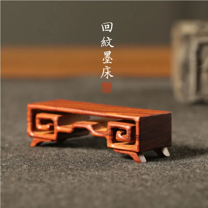 Han Mo Mahogany ink bed Bogu echo Ink desk study utensils Antique black catalpa wood whole material Bronze pen rest
Han Mo Mahogany ink bed Bogu echo Ink desk study utensils Antique black catalpa wood whole material Bronze pen rest
