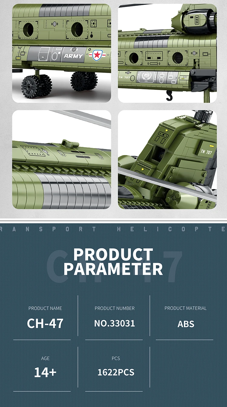 1622PCS CH-47 Chinook Transport Plane Building Blocks Military Armed Helicopter Fighter Model Bricks Kids Toys Christmas Gifts 1622PCS CH-47 Chinook Transport Plane Building Blocks Military Armed Helicopter Fighter Model Bricks Kids Toys Christmas Gifts