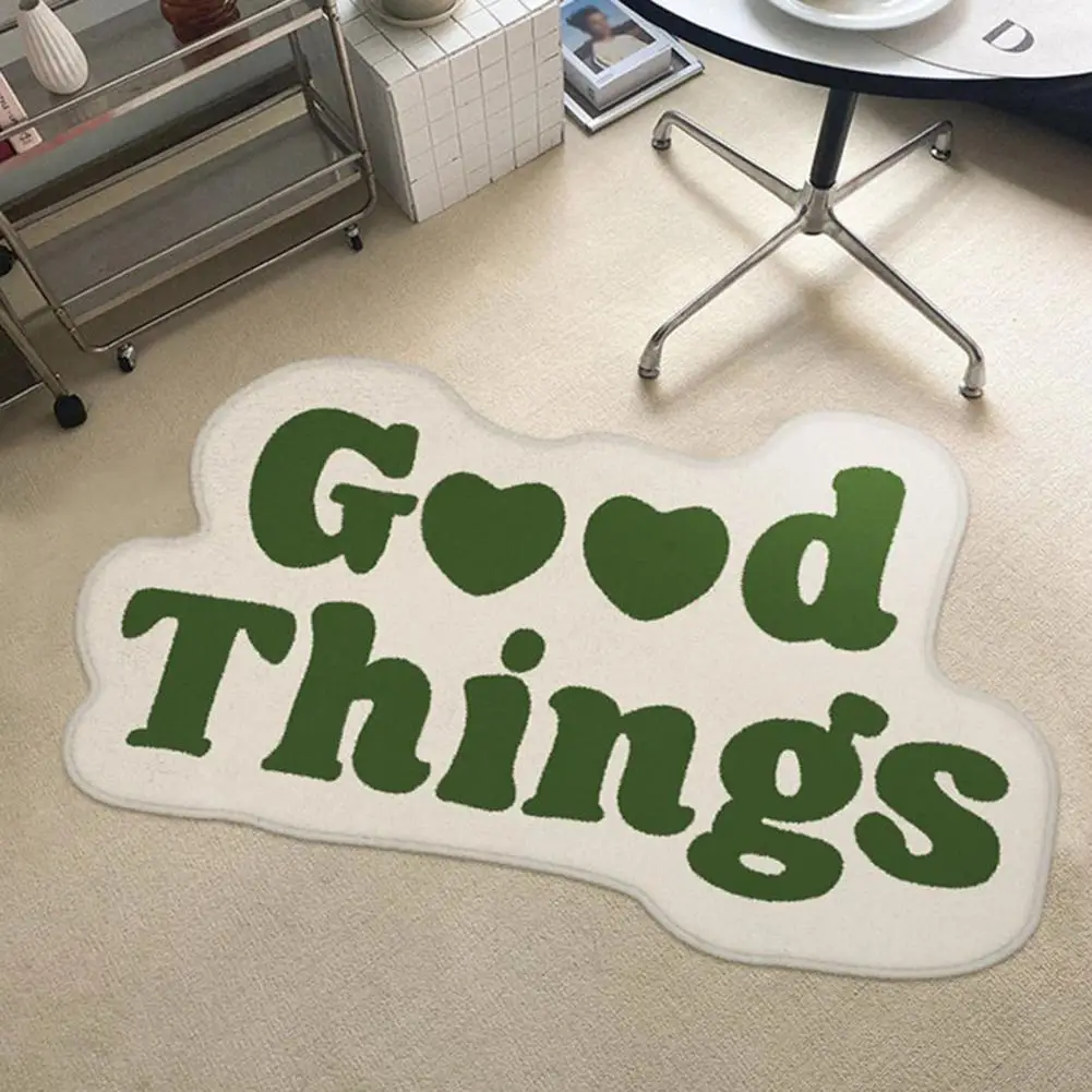 Floor Mat Highly Absorbent Non-shedding Anti-fouling Scratch Resistant Good Things Ins Pattern Letter Floor Carpet for Bathroom
Floor Mat Highly Absorbent Non-shedding Anti-fouling Scratch Resistant Good Things Ins Pattern Letter Floor Carpet for Bathroom